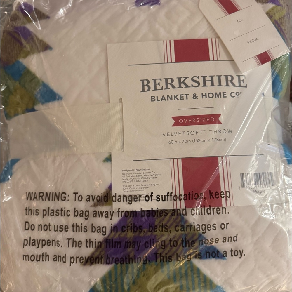 Berkshire Blanket Christmas Oversized Velvet Soft Throw Blanket